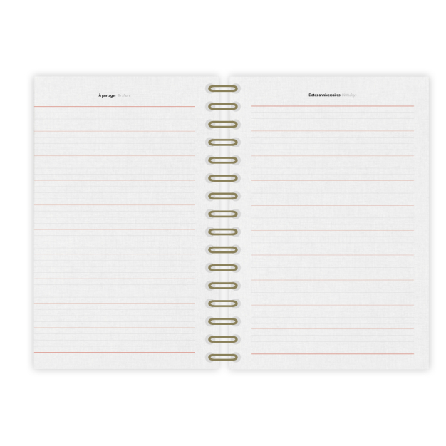 Monsieur Papier - Agenda de bureau 2026 Rhododendron