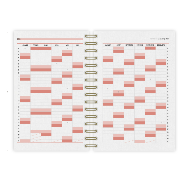 Monsieur Papier - Agenda de bureau 2026 Rhume des foins