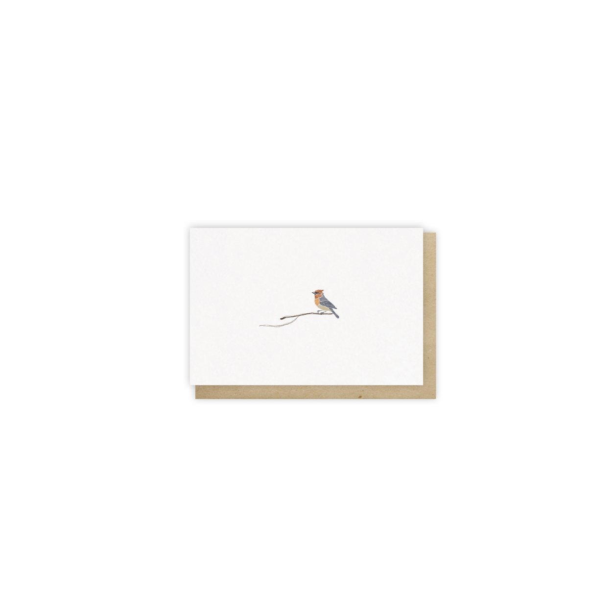 Monsieur Papier - Mini-carte 2 volets Oiseau ébouriffé