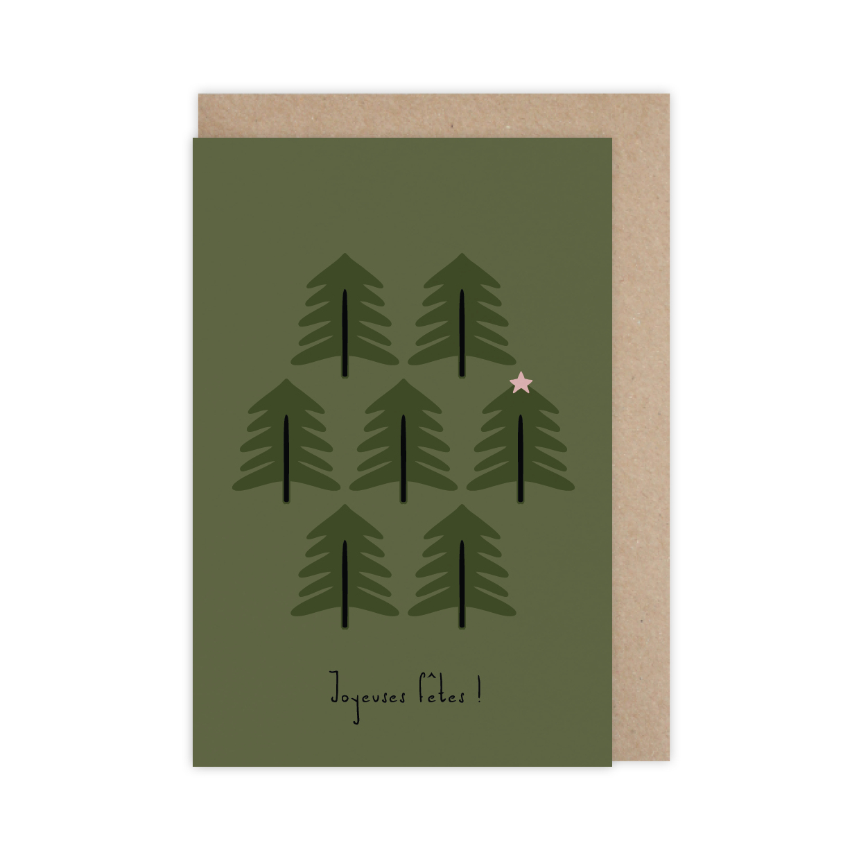 Monsieur Papier - Card Joyeuses fêtes Sapins