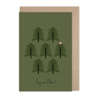 Monsieur Papier - Carte Joyeuses fêtes Sapins