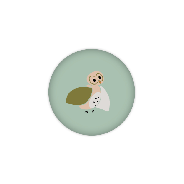 Monsieur Papier - Badge Chouette