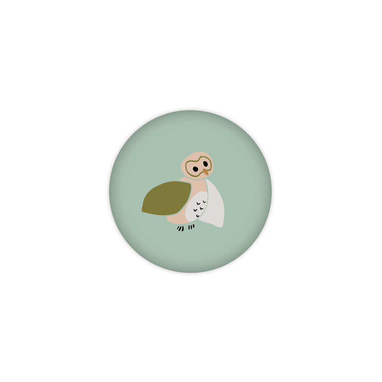 Monsieur Papier - Badge Chouette