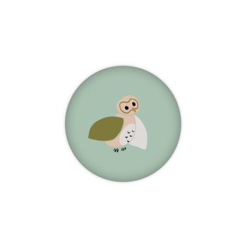 Monsieur Papier - Badge Chouette