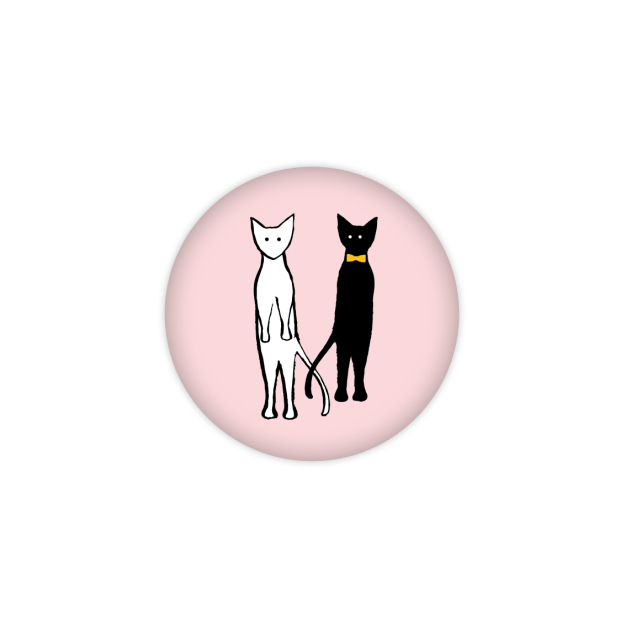 Monsieur Papier - Badge Chats duo