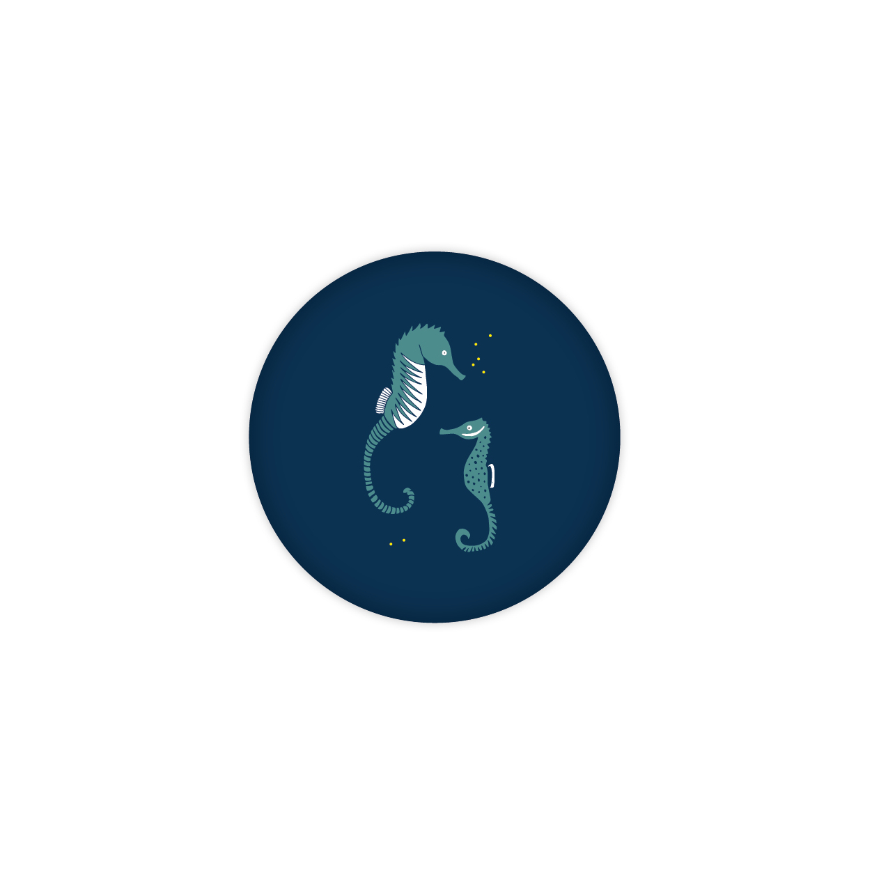 Monsieur Papier - Badge Hippocampes