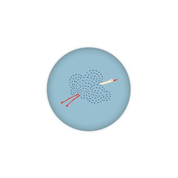 Monsieur Papier - Badge Cigogne