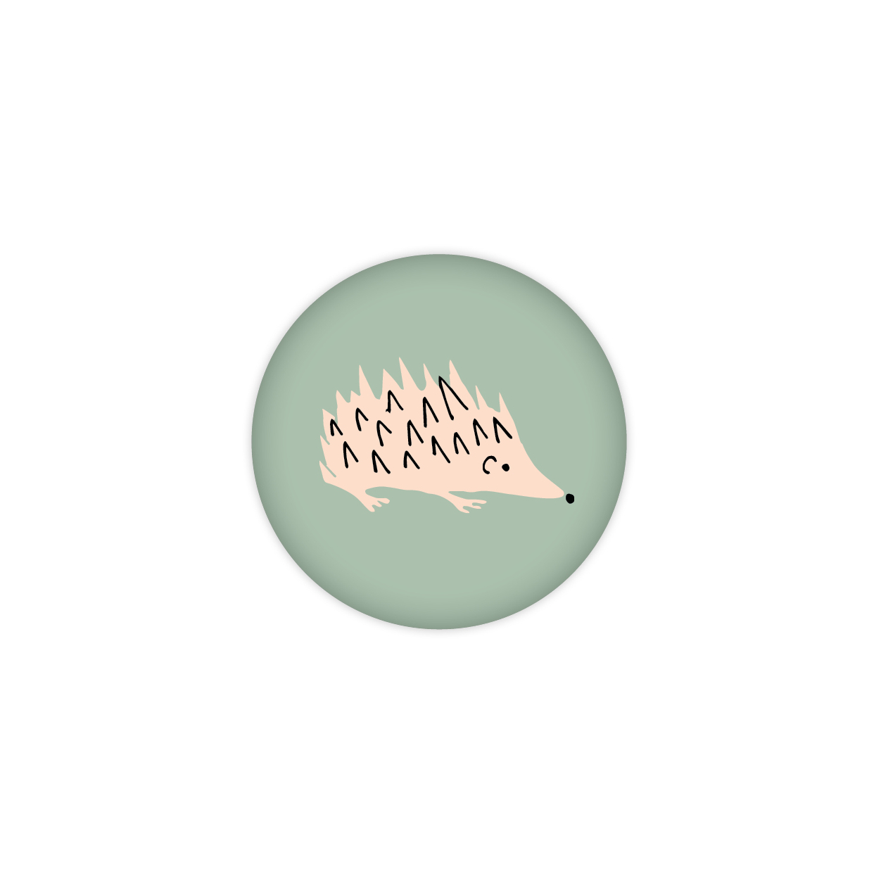 Monsieur Papier - Badge Hérisson