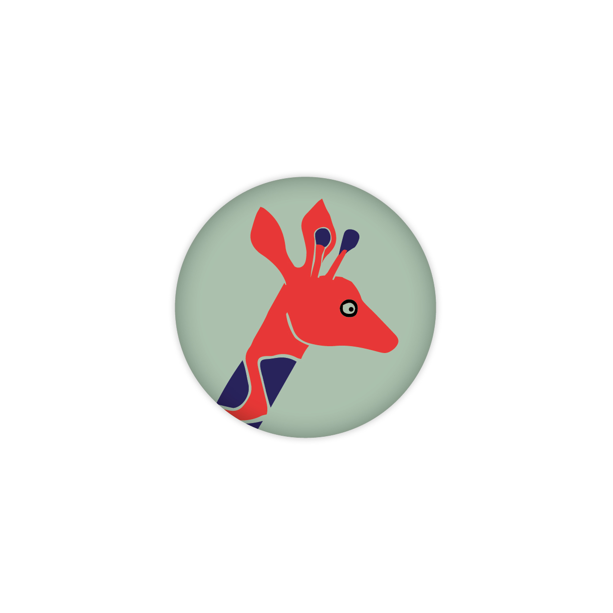 Monsieur Papier - Badge Girafe