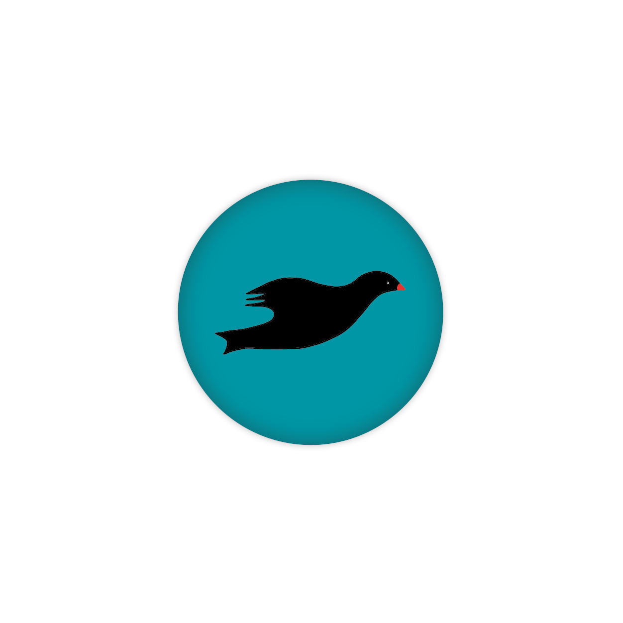 Monsieur Papier - Badge Corallin
