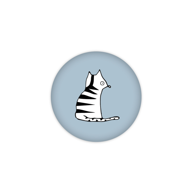 Monsieur Papier - Badge Chat tigre