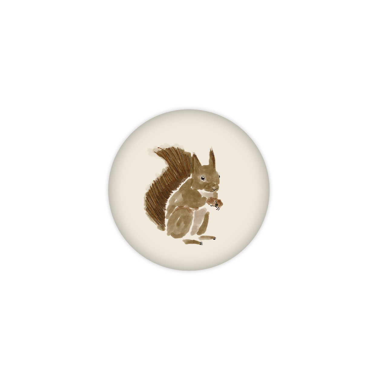 Monsieur Papier - Badge Ecureuil
