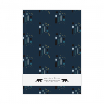 Monsieur Papier - Carnet ligné moyen format Basalte