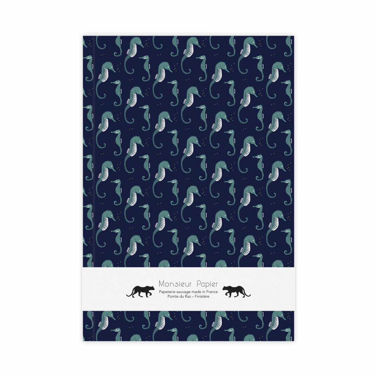 Monsieur Papier - Carnet ligné moyen format Hippocampes