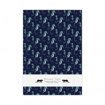 Monsieur Papier - Carnet ligné moyen format Hippocampes