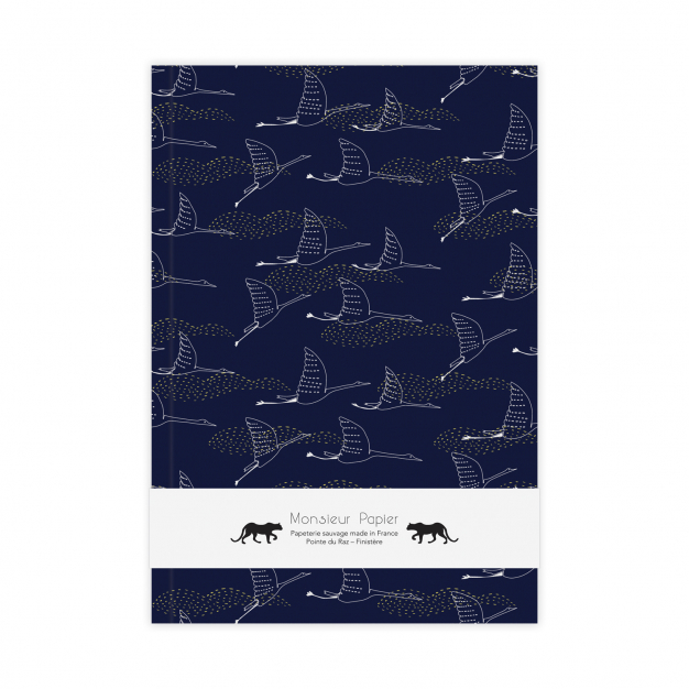 Monsieur Papier - Carnet ligné moyen format Vol de nuit