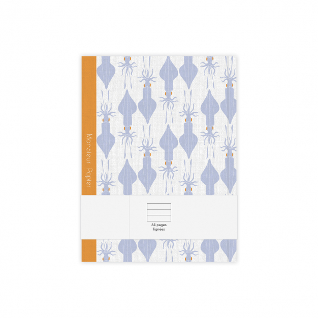 Monsieur Papier - Lined notebook small size Calamars